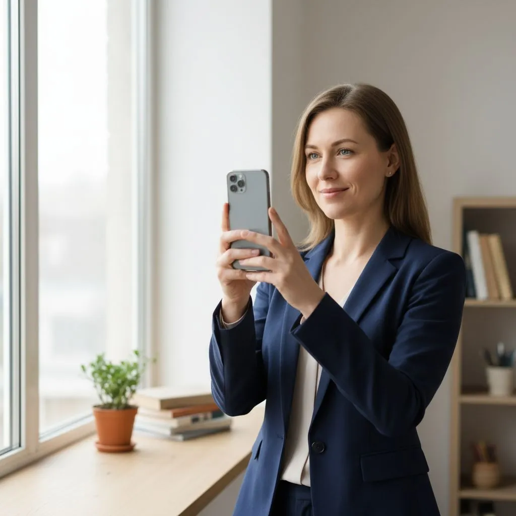 Natural window light setup for headshots