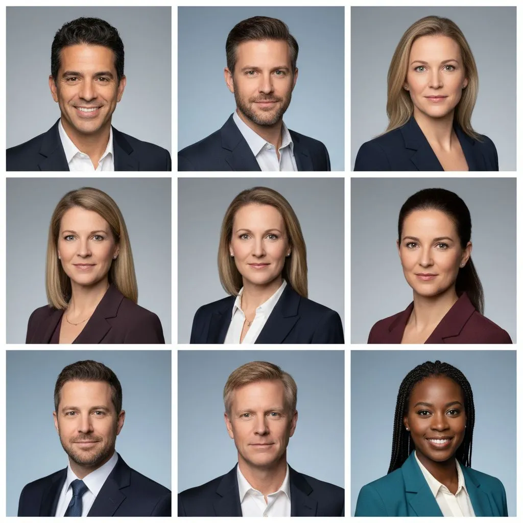 Grid of consistent government headshots for agency directory