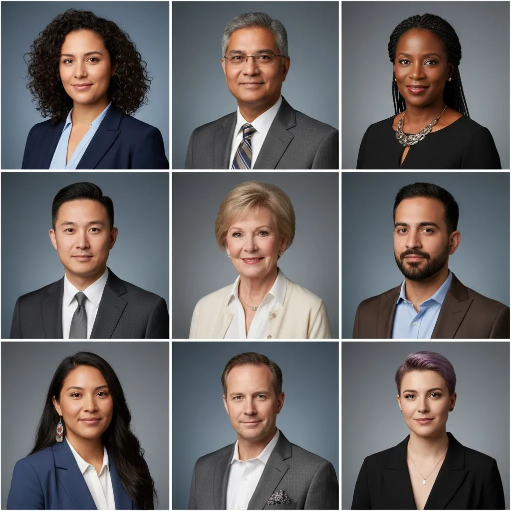 Consistent AI-generated headshots across a diverse remote team