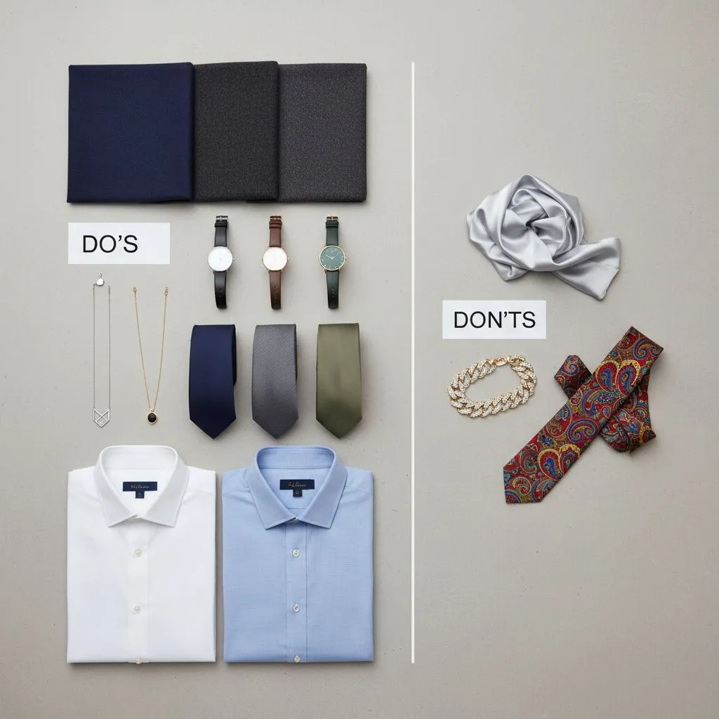 Close-up of accessories and fabrics suitable for professional headshots