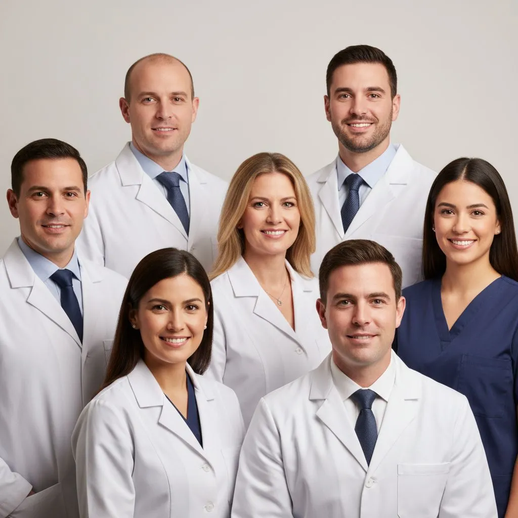 Approachable professional healthcare headshots generated by AI