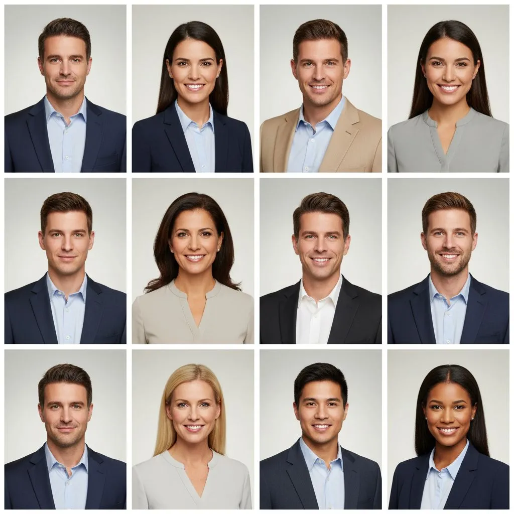 Diverse HR and recruiting team with consistent professional headshots