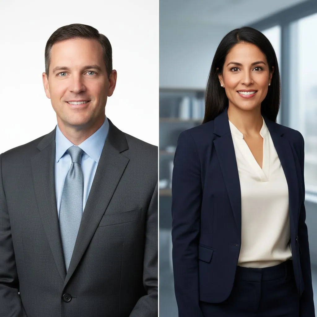 Multiple headshot variations of the same sales professional