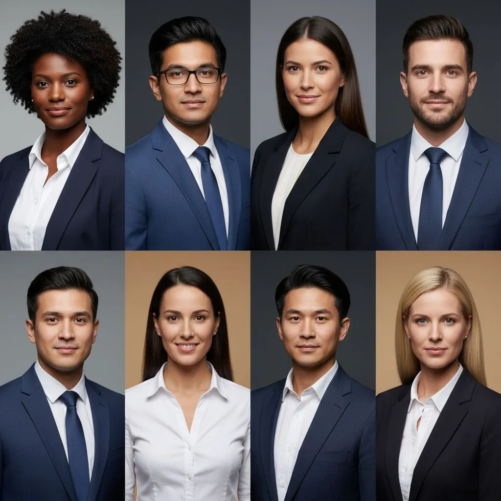 Professional headshot styles for speakers and authors